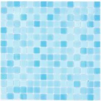 Mosani Bodenfliese Glasmosaik Mosaikfliesen hellblau Poolmosaik