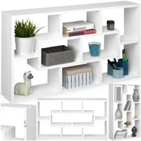 tectake Wandregal Hängeregal im Retro-Stil mit 8 Fächern, 85 x 48 x 16 cm, Regal mit acht Fächern Kassandra 1-tlg., unsichtbare Aufhängung, schnelle Montage