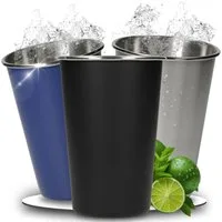 elasto Becher Edelstahl Trinkbecher to go 500 ml METALLO perfekt für unterwegs, Edelstahl, robust, camping geschirr, wandern, Becher für Partys