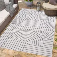 Carpet City Outdoorteppich DUO RUG 5842, rechteckig, Höhe: 5 mm, Wendeteppich Wetterfest In- & Outdoor, Balkon, Terrasse, Wohnzimmer
