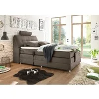 ED EXCITING DESIGN Boxspringbett Palermo, inkl. Motor, Topper, Kopfstütze und Stauraum im Kopfteil