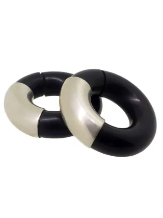 DeMarie Ohrringe 925 Sterling Silber Kautschuk