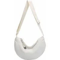 ITALYSHOP24 Schultertasche Damen Tasche MOON Bodybag Brusttasche CrossBody UNISEX Nylon, HERREN Hobo Bag Runde Umhängetasche Hüfttasche Crossover Reise modern