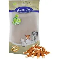 Lyra Pet 1 kg Lyra Pet® Calciumknochen mit Hühnerbruststreifen Huhn, Ergänzungsfutter für: Hund