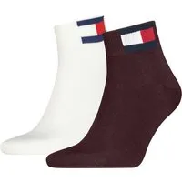 Tommy Hilfiger Kurzsocken TH UNI TJ QUARTER 2P FLAG (2 Paar) Verstärkte Ferse und Spitze für zusätzliche Strapazierfähigkeit
