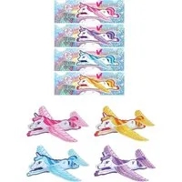Henbrandt Spielzeug-Flugzeug Styroporflieger Einhorn-Gleiter Party Geschenke, (12-tlg)