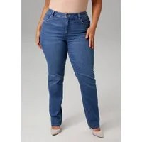 Aniston PLUS Straight-Jeans mit leichtem Used-Effekt