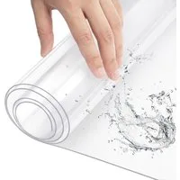 Woltu Tischdecke (1-tlg), 2 mm Wasserdicht Durchsichtige Tischfolie aus PVC