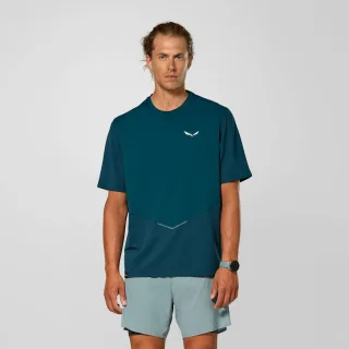 SALEWA - Pedroc Dry'Ton Hybrid T-Shirt Herren - Blau (Gr.52)