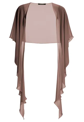 SWING - Formstola aus Chiffon chocolate brown - Gr. - OS