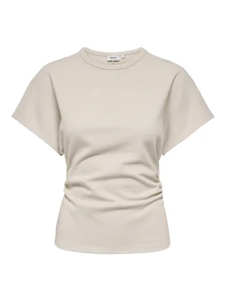 ONLY - ONLATLAS S/S WAIST TOP SWT Pumice Stone - Gr. - M