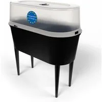 BigDean Hochbeet Balkon mit Abdeckung aus robustem Kunststoff abnehmbare Beine (Packung, 1 St., Hochbeet), Mit Haube, Robust, Kompakt
