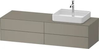 Duravit White Tulip Konsolenwaschtischunterbau wandhängend Stein Grau Seidenmatt 1300x550x408 mm - W WT4867R92920010