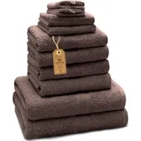 NatureMark Handtuch Set 10 tlg. Frottier Handtuch-Set, 100% Baumwolle (10-St), 4X Handtücher, 2X Duschtücher, 2X Gästetücher, 2X Waschhandschuhe