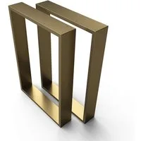 sossai® Tischgestell XXL Stahl Tischkufen 50-70cm x 72cm in Gold (2-St), Rahmen: 100mm Breit
