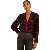 Love & Roses Langarmbluse Love & Roses Langärmlige Bluse, Petite (1-tlg)