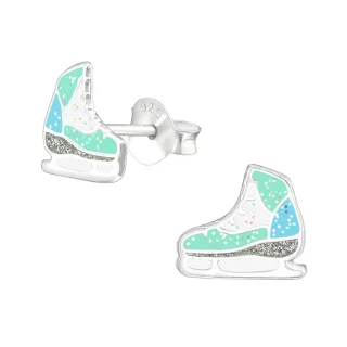 Schlittschuh Ohrringe aus 925 Silber