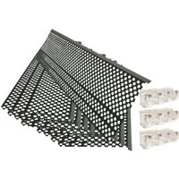 Marley Deutschland GmbH Dachbahn 10 Stück Laubschutzgitter für Dachrinnen, Länge: 1m, Standard RG 150, (10-St), Zuschnitt RG 100 und 125 möglich, schützt die Dachrinne vor Laub