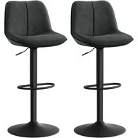 VASAGLE Barhocker Barstühle (2er), 2 Barhocker, 2 Barstühle, höhenverstellbar, drehbar