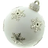 Dekoleidenschaft LED-Dekofigur "Weihnachtskugel" 28 cm groß, Outdoor Leuchtdeko, Weihnachtsdeko außen, Gartendeko für Draußen, Balkon & Terrasse
