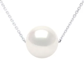 Halskette, echte Süßwasser-Zuchtperle, rund, 8–9 mm