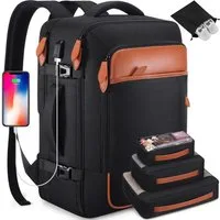 HAUSS SPOLE Reisetasche 4-teiliges Schultasche Handgepäck Wasserdicht, 40L, 17 Zoll Laptop