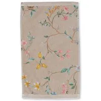 PiP Studio Gästehandtuch Les Fleurs Gästehandtuch khaki 30x50cm (1 Stück), 100% Baumwolle (217805)