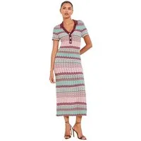 LIPSY Maxikleid Lipsy Polo-Maxikleid mit Zickzack-Detail, Regular (1-tlg)