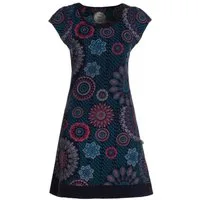 Vishes Tunikakleid Kurzarm Damen Sommer-Kleid Longshirt-Kleid Mini-Kleid Tunika-Kleid Hippie, Boho, Goa Style