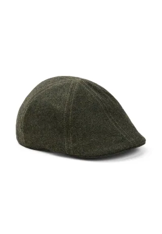 camel active - Gefütterte Schirmmütze aus Wollgemisch olive brown - Gr. - L