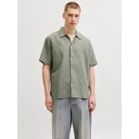 Jack & Jones Kurzarmhemd JORMONTAUK WAVY TEXTURE SHIRT SS SN Baumwolle, relaxed fit