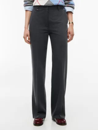 VISCOSE BLEND STRAIGHT PANT Medium Grey Heather - Gr. - 36