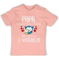Shirtracer T-Shirt 1. Vatertag - Papa du machst einen tollen Job Geschenk Vatertag Baby