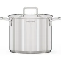 Hanseatic Suppentopf DAILY, Edelstahl 18/10 (1-tlg), handfreundliche Griffe, Literskala, Glasdeckel, Induktion