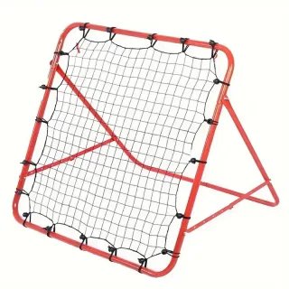 Bominfit Collapsible Steel Football Rebound Target Net Adjustable Soccer Goal Training Assist Mesh Shooting Ball Sports
