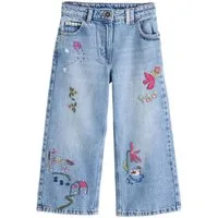 Next Weite Jeans Bestickter Jeans mit weitem Bein (1-tlg)