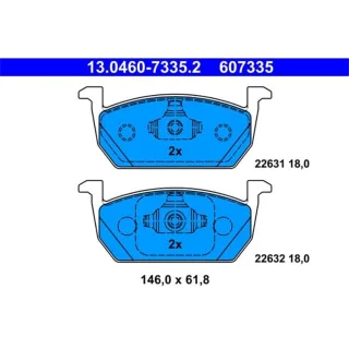 ATE Bremsbel?ge vorne Audi Seat Skoda VW 13.0460-7335.2