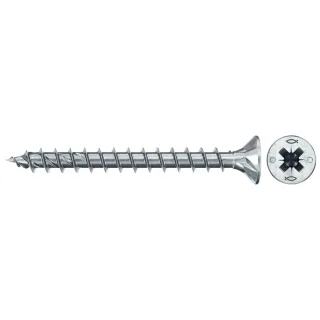 Fischer Spanplattenschraube 4,0x35 PowerFast FPF II CZF BC, Senkkopf, Kreuzschlitz PZ, Vollgewinde - 670200