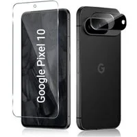 CLM-Tech Displayschutzglas und Kameraschutz für Google Pixel 10 6,3 Zoll, 2er Set Kameraglas Panzerglas 9H Härte Folie, 2 Stück, Anti-Fingerabdruck und blasenfreie Anbringung