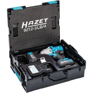 HAZET Akku Schlagschrauber 1/2 Zoll 4-teilig Lösemoment max. 700 Nm - 9212-3LB/4