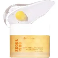 K-Secret Tagescreme Seoul 1988 Capsule Cream Niacinamide 5 % + Yuja 50 ml – Feuchtigkeitspflege mit Vitamin-C-Kapseln & Sanddornhydrolat –, Gelcreme für alle Hauttypen – Hautbild verfeinernd & antioxidativ