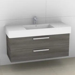 Artiqua 411 Waschtischunterschrank für Vero 032912 Graphit Struktur quer, 411-WU2L-D10-7098-401 411-WU2L-D10-7098-401