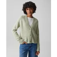 OPUS Cardigan DASSI aus Alpaka Wollmix V-Ausschnitt, weicher Griff, flauschige Oberfläche