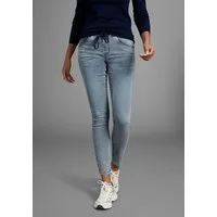 Arizona Stretch-Jeans weites Bein, normale Leibhöhe, knöchellang, mit Used-Waschung