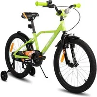 HILAND Kinderfahrrad Hawk 12 14 16 20 Zoll Kinderfahrrad für Jungen 3-10 Jahre, mit Stützrädern, V Bremseund Rücktrittbremse, Hilfsrad, Kotflügel