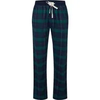 HAPPY SHORTS Pyjama HAPPY SHORTS Herren Flanell Schlafanzughose X-MAS Navy Grün Kariert