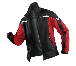 KÜBLER Ultrashell Jacke schwarz/mittelrot S - 1141 5227-9955-S