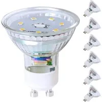 ZMH LED-Leuchtmittel GU10 5W, LED-Spot mit 110° Abstrahlwinkel, nicht dimmbar, GU10, 6 St., Warmweiß, Reflektorlampe für Deckenleuchten