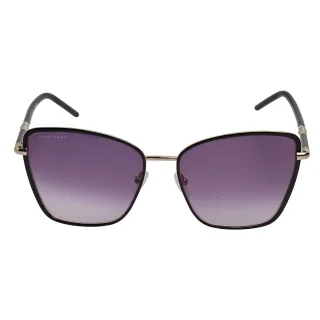 Damen Geometrische Quadratische Metallsonnenbrille LO167S