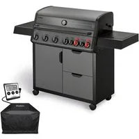 Enders® Gasgrill Hyde 6 SIKR Turbo II inkl. Premium Wetterschutzhülle + Thermometer